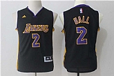Youth Los Angeles Lakers #2 Lonzo Ball Black Swingman Jersey,baseball caps,new era cap wholesale,wholesale hats